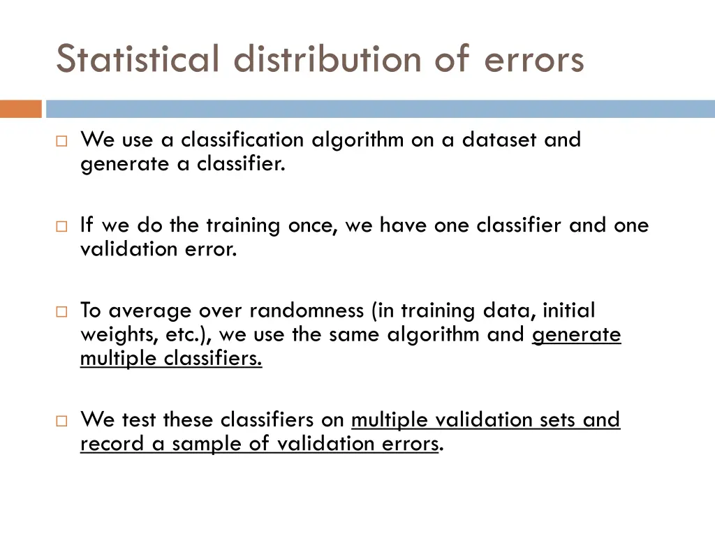 statistical distribution of errors