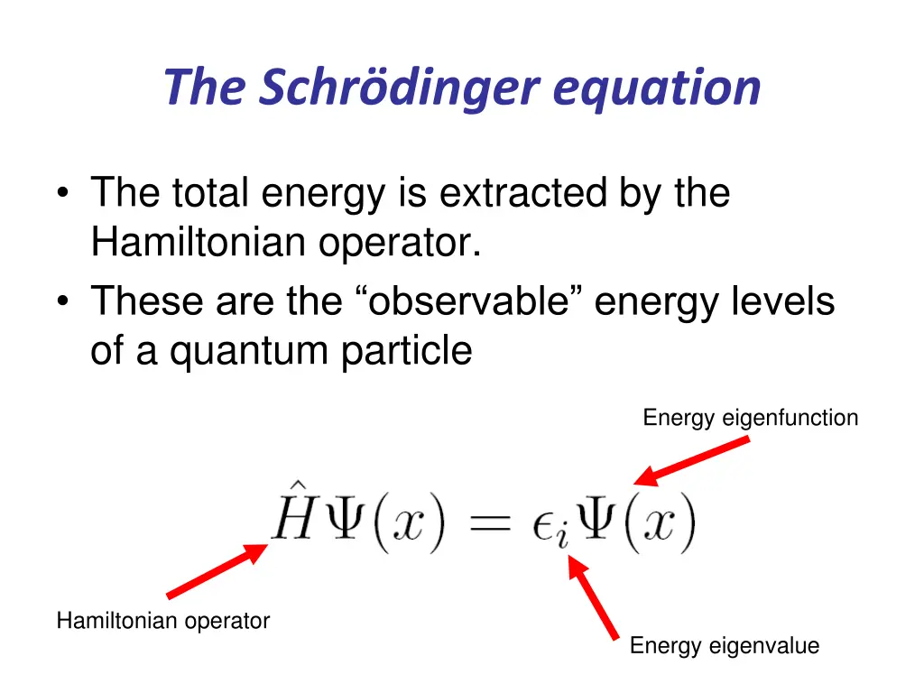 the schr dinger equation