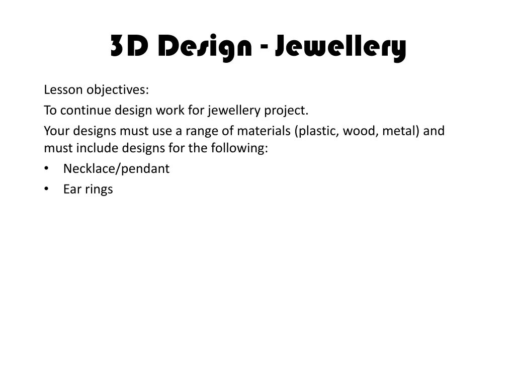 3d design jewellery