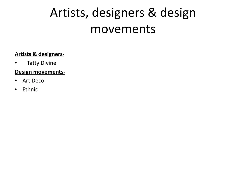 artists designers design movements