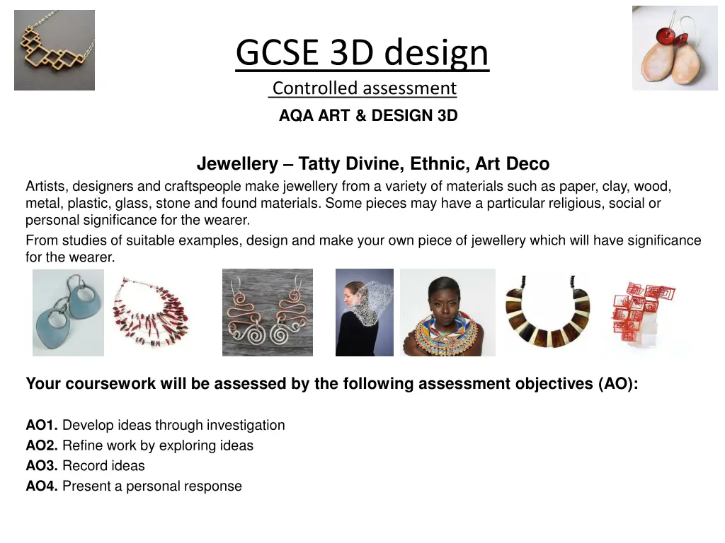 gcse 3d design controlled assessment