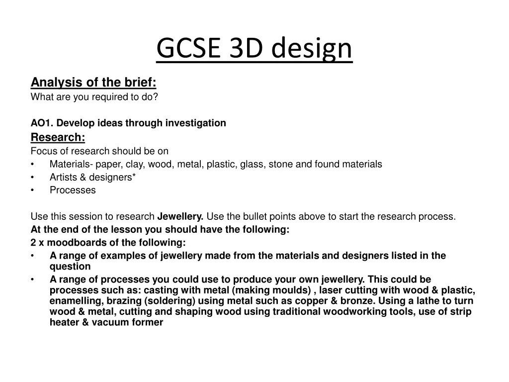 gcse 3d design