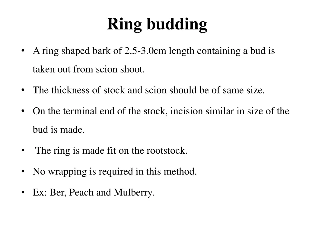 ring budding