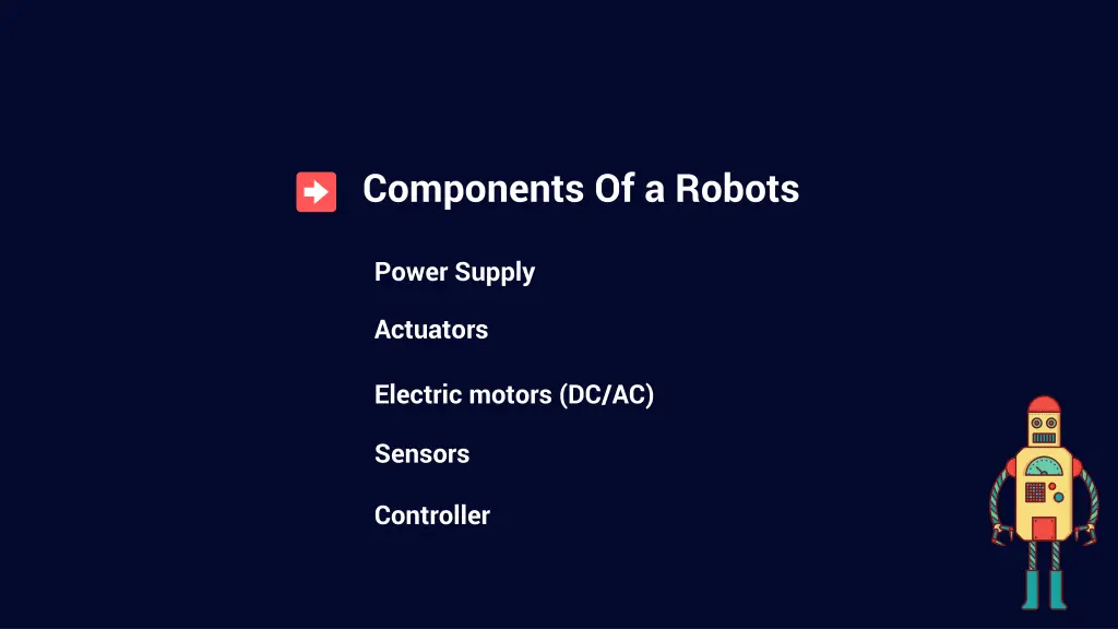 components of a robots