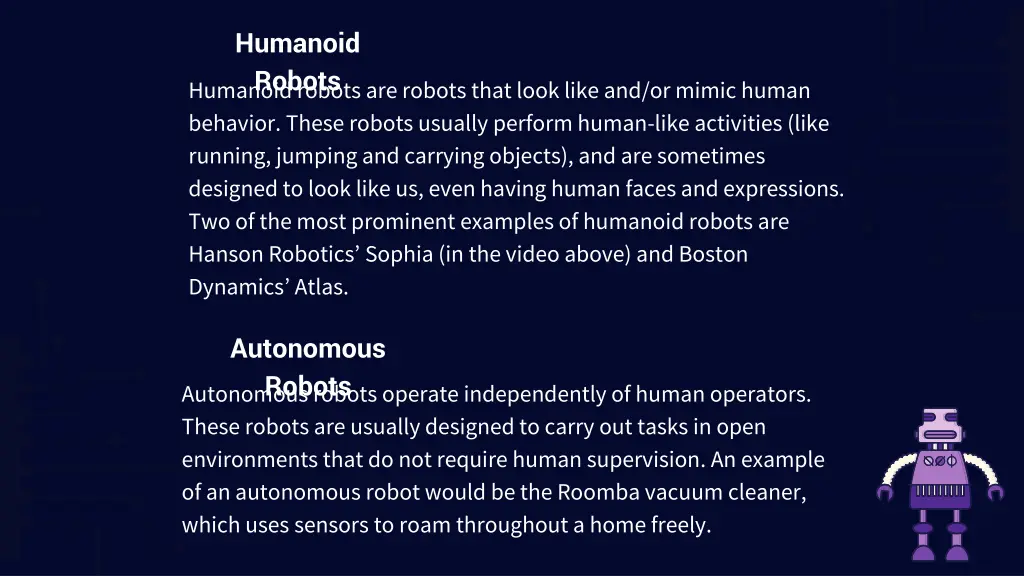 humanoid robots humanoid robots are robots that