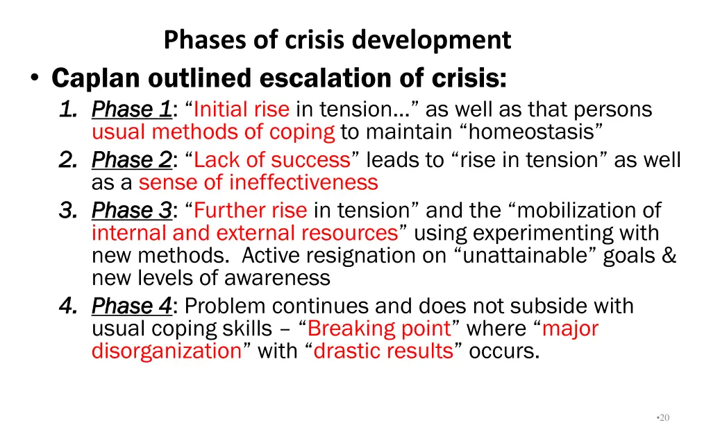 phases of crisis development caplan outlined