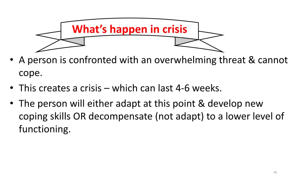 what s happen in crisis