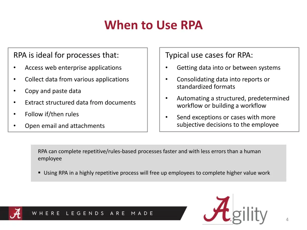 when to use rpa