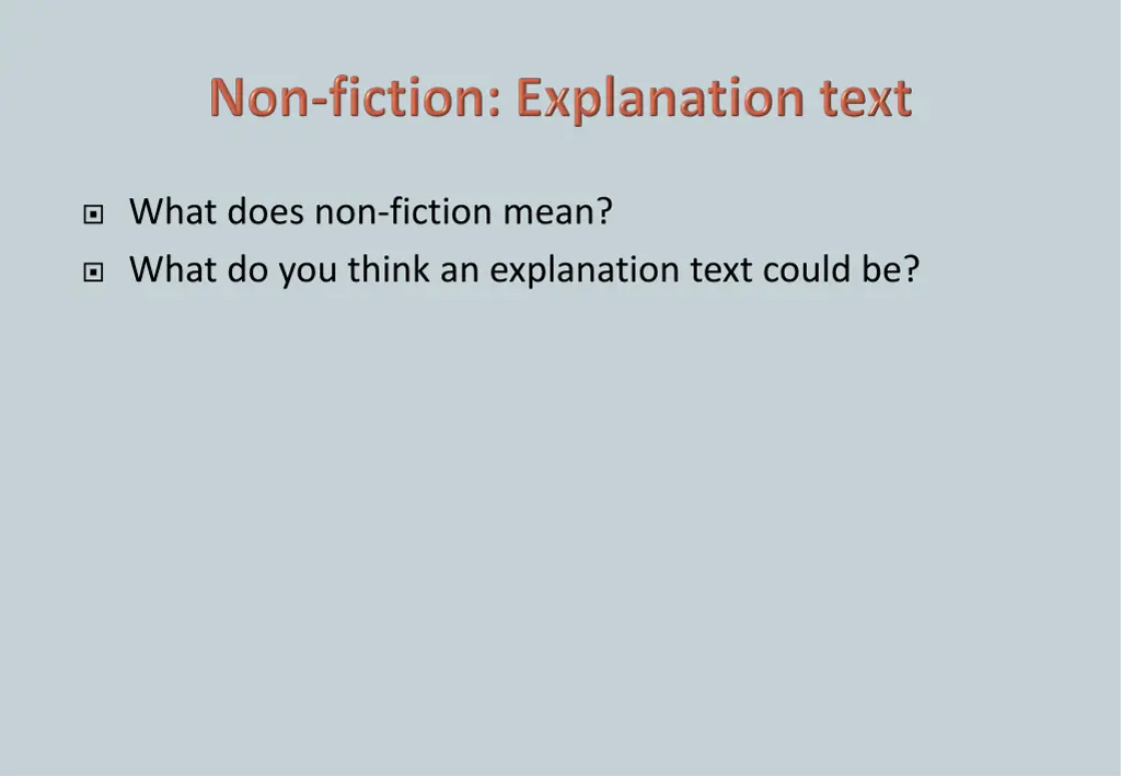 what does non fiction mean