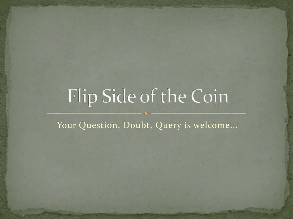 flip side of the coin