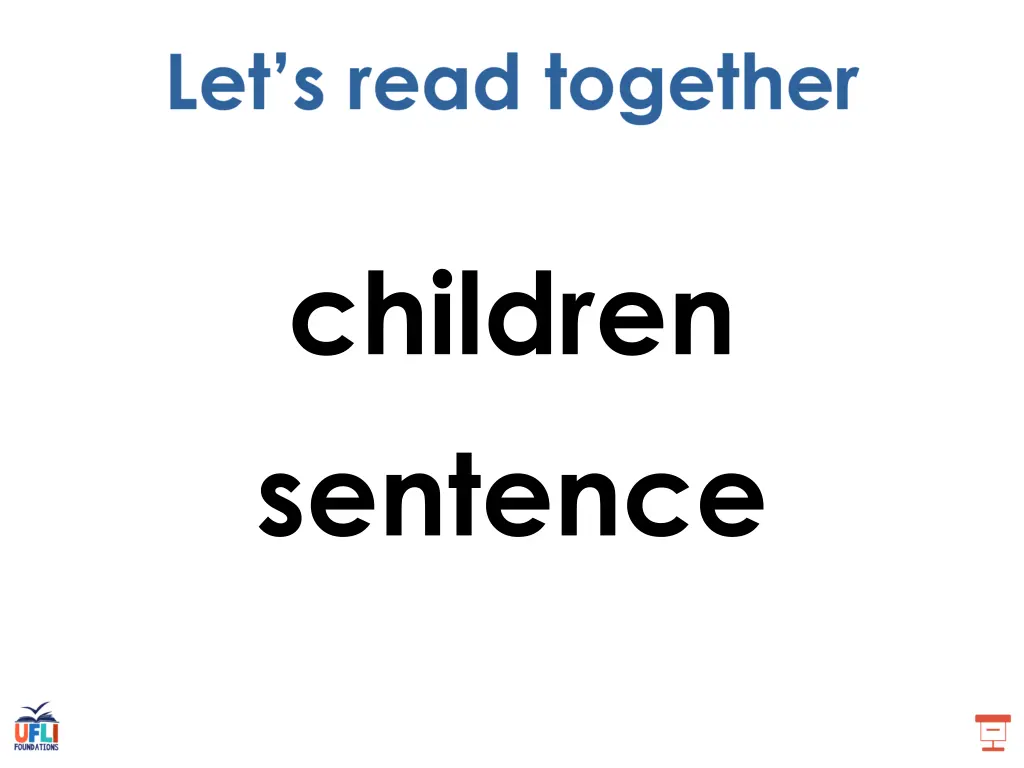 children sentence