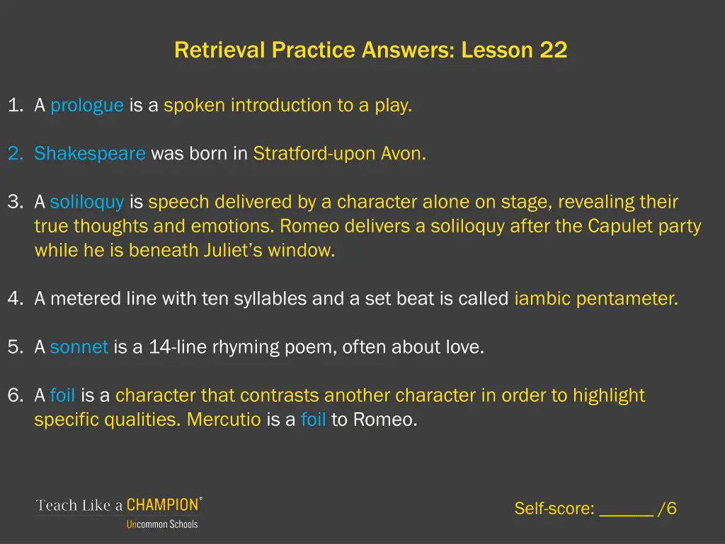 retrieval practice answers lesson 22