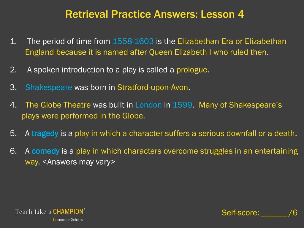 retrieval practice answers lesson 4