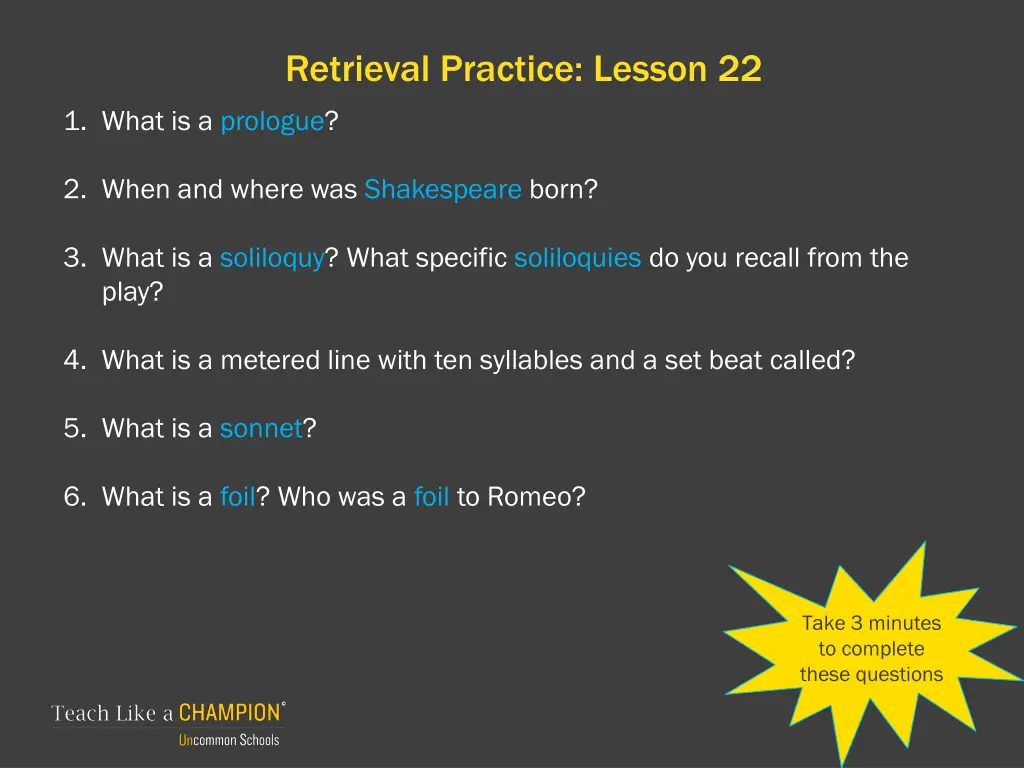 retrieval practice lesson 22