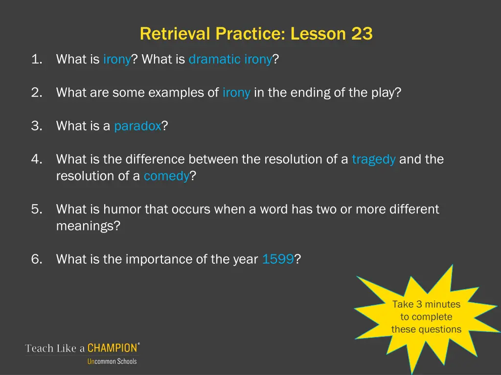 retrieval practice lesson 23