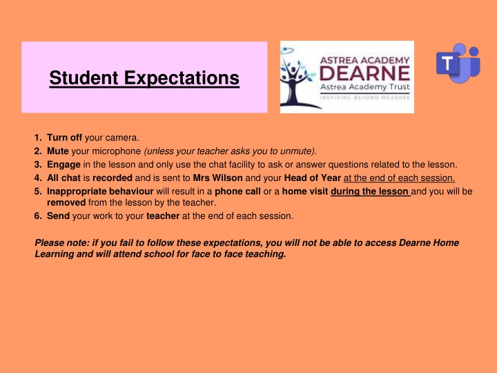 student expectations