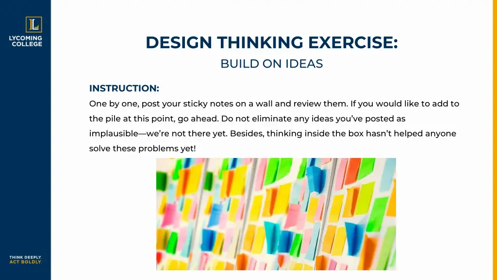 design thinking exercise build on ideas