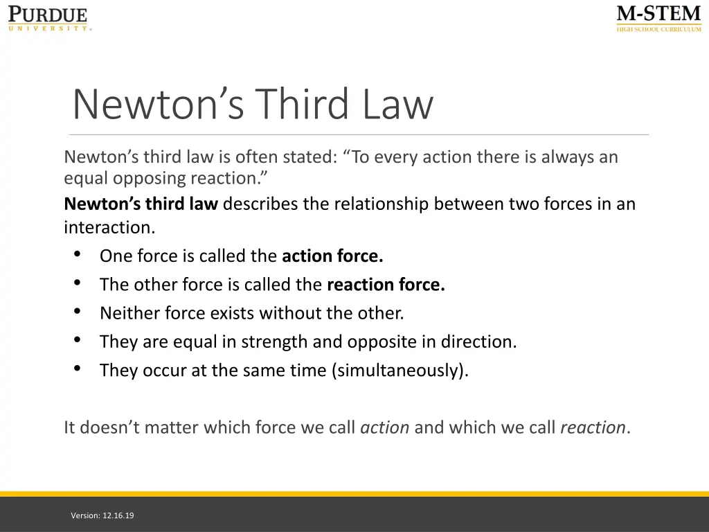 newton s third law