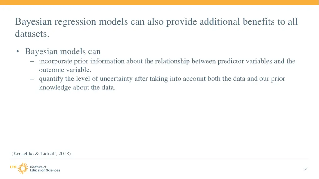 bayesian regression models can also provide