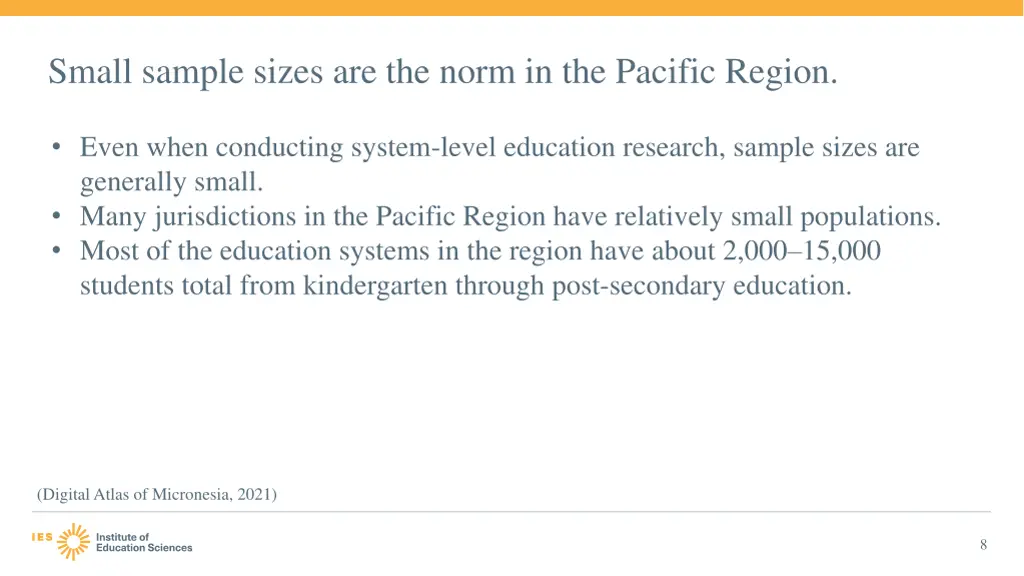 small sample sizes are the norm in the pacific