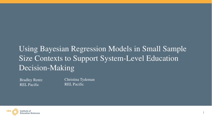 using bayesian regression models in small sample