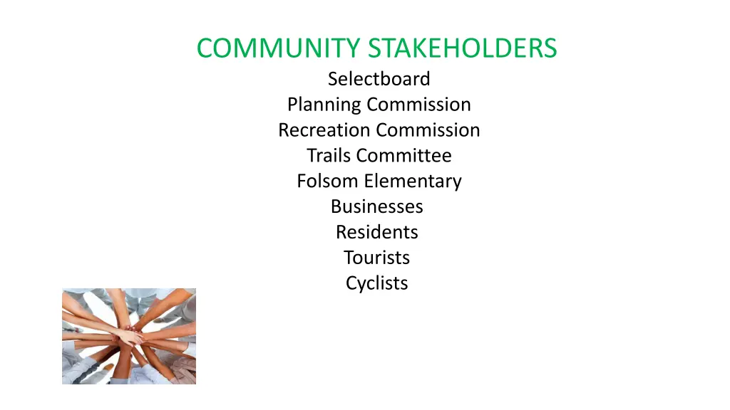 community stakeholders selectboard planning