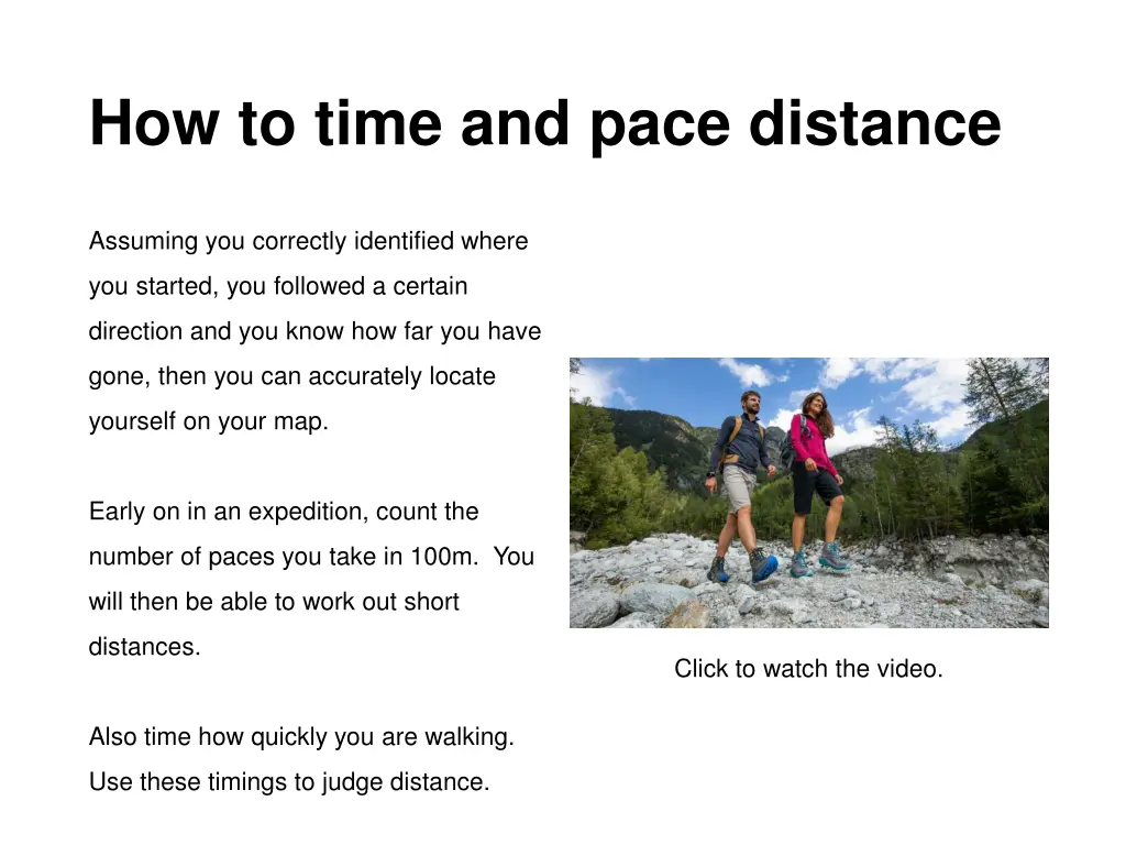 how to time and pace distance