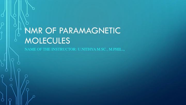 nmr of paramagnetic molecules name