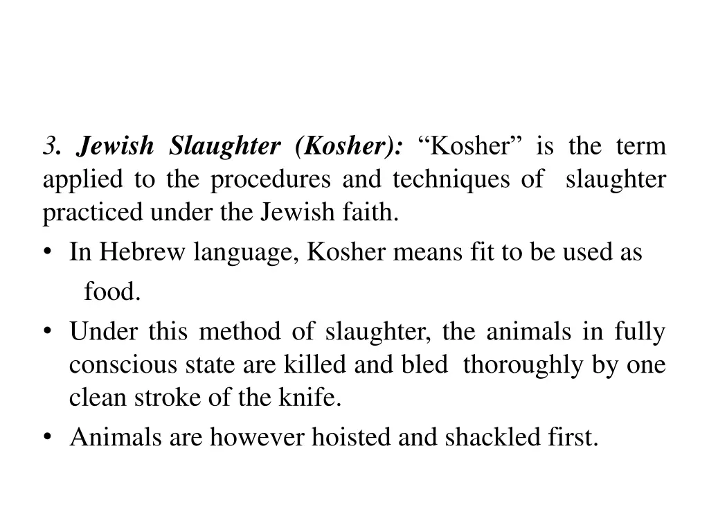 3 jewish slaughter kosher kosher is the term