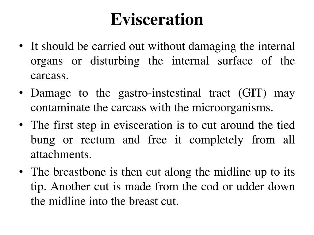 evisceration