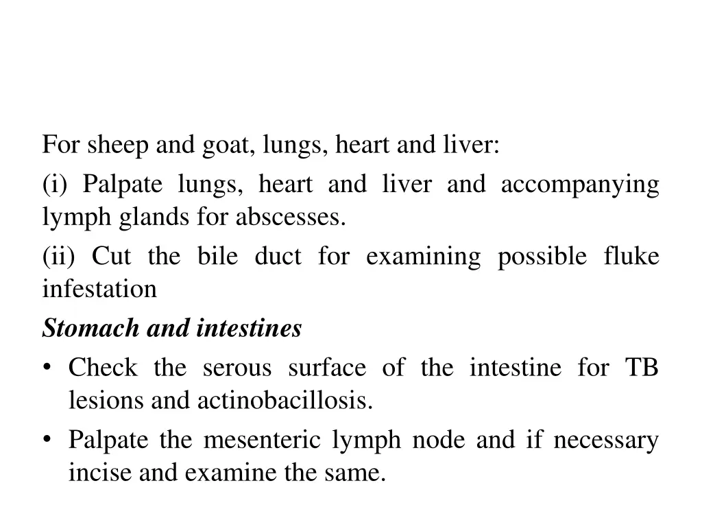 for sheep and goat lungs heart and liver