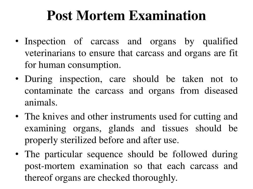 post mortem examination