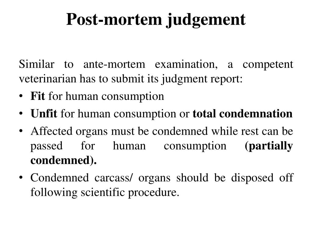 post mortem judgement