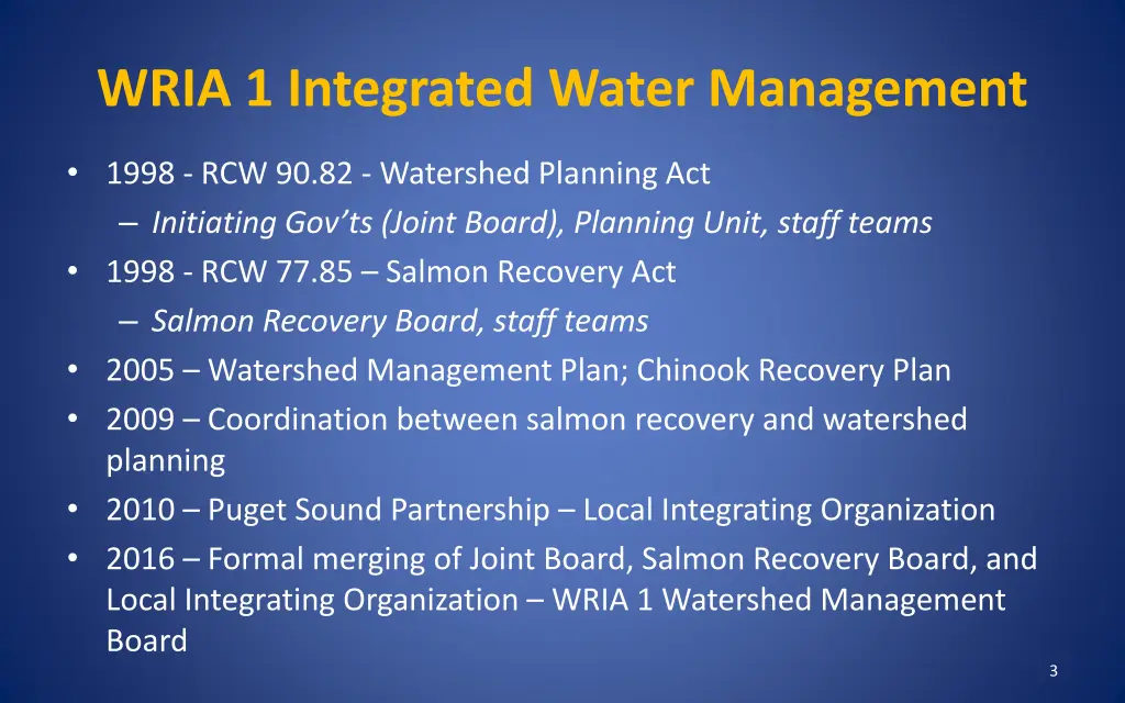 wria 1 integrated water management