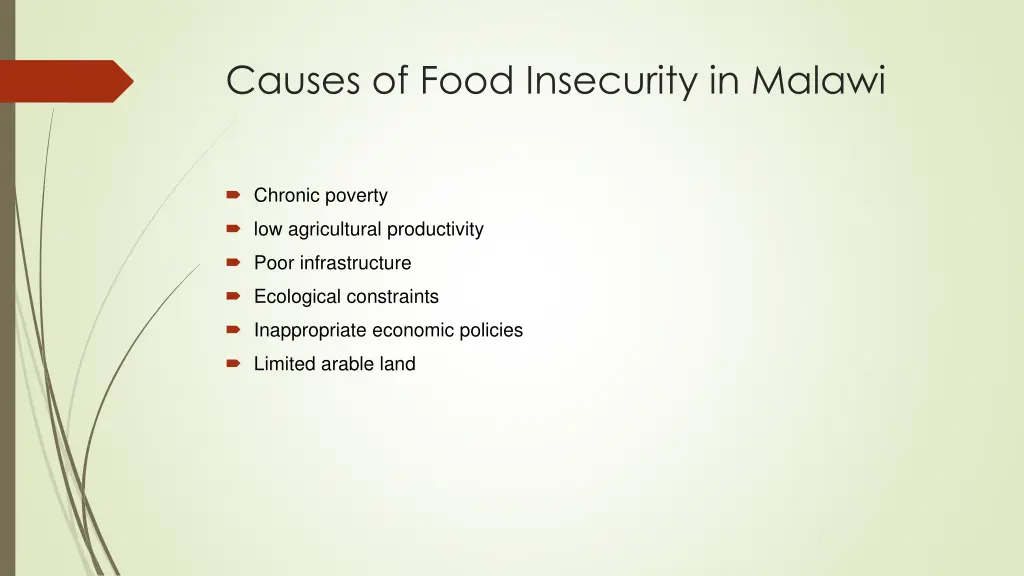 causes of food insecurity in malawi