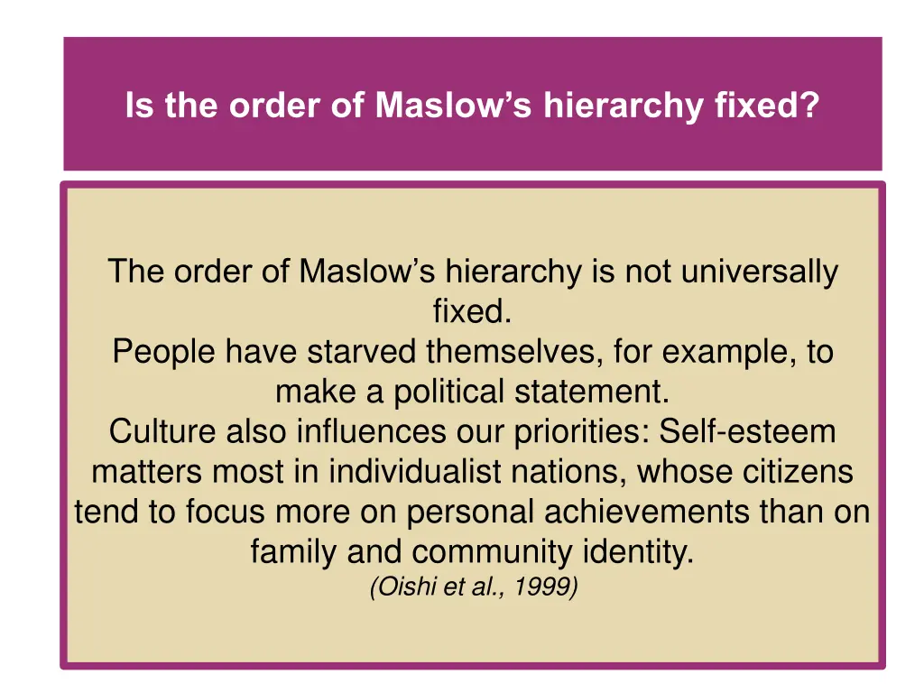 is the order of maslow s hierarchy fixed