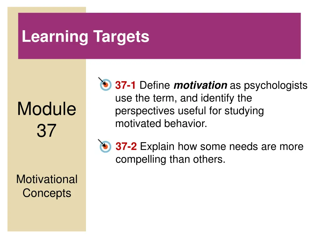 learning targets