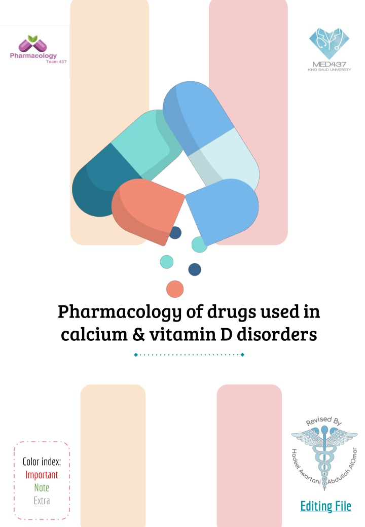 pharmacology of drugs used in calcium vitamin