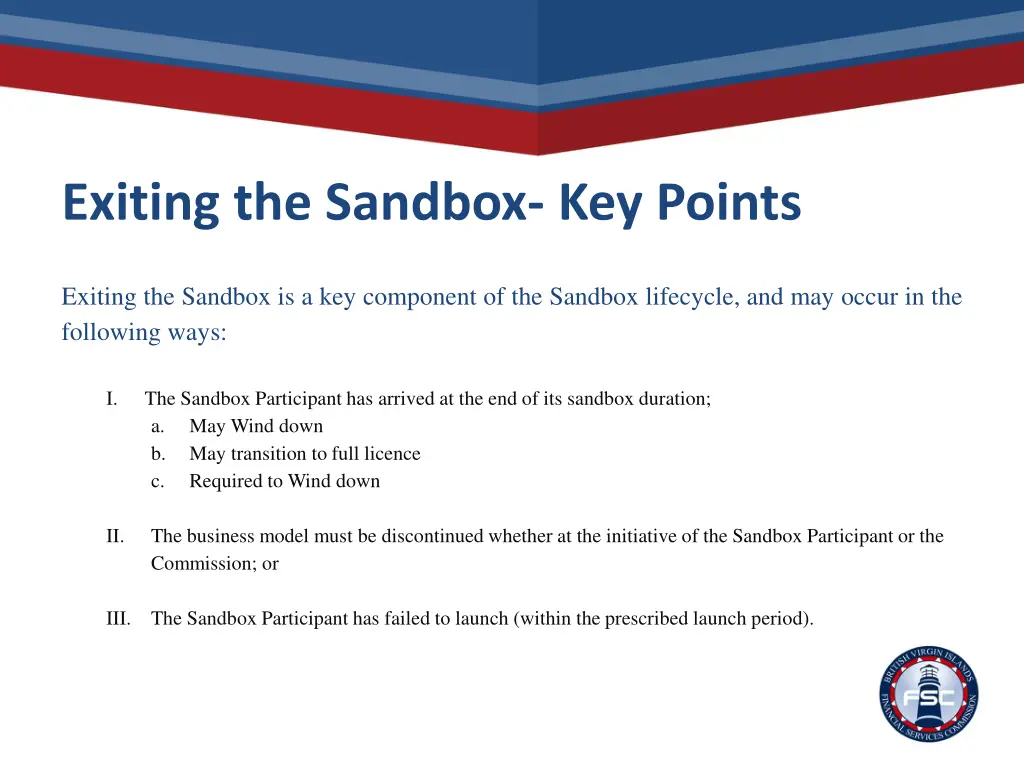 exiting the sandbox key points