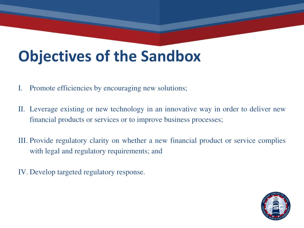 objectives of the sandbox