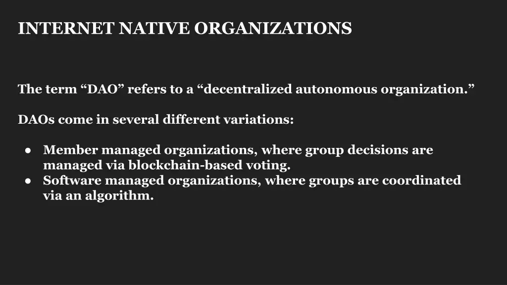 internet native organizations