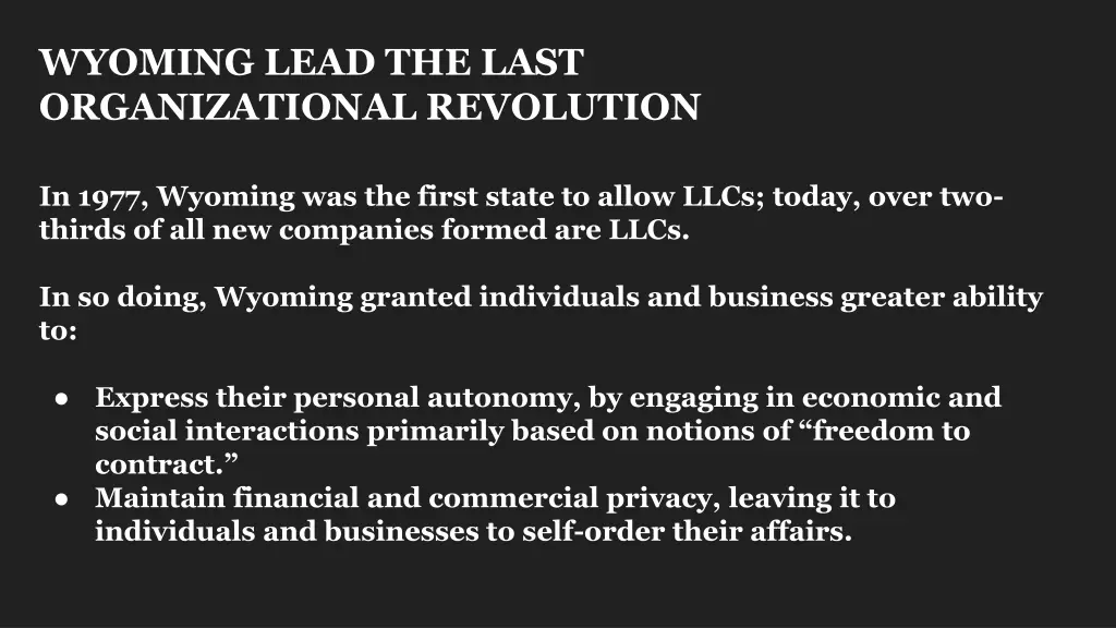 wyoming lead the last organizational revolution