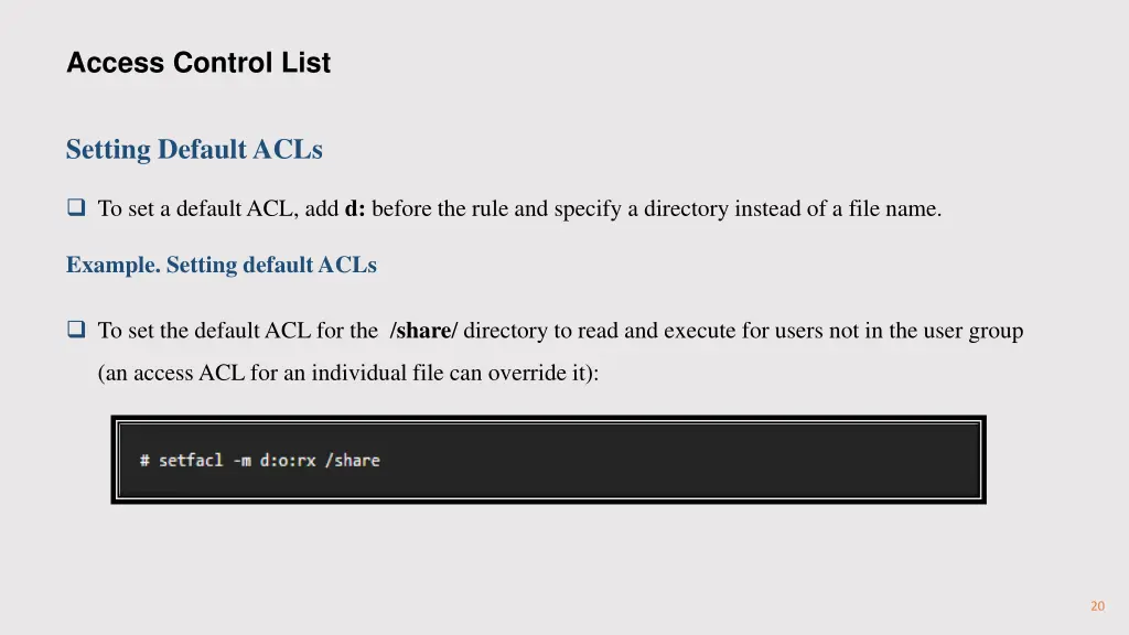 access control list 11