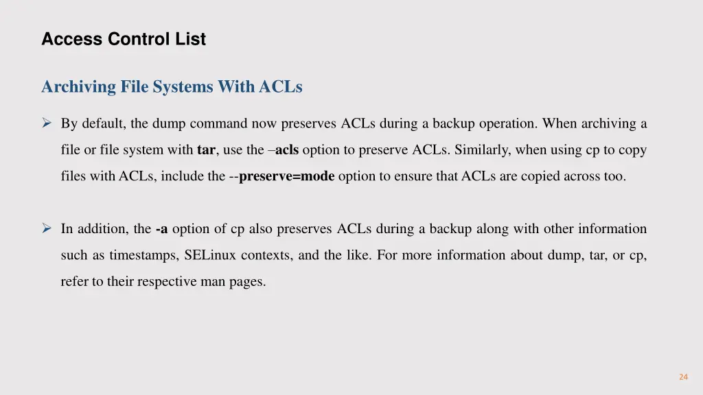 access control list 15