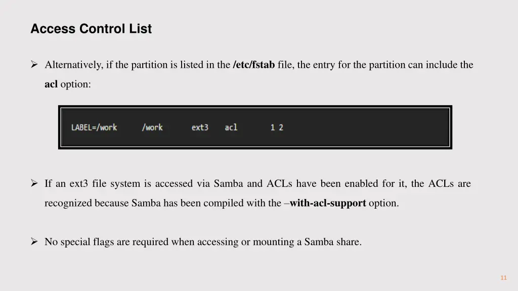 access control list 2