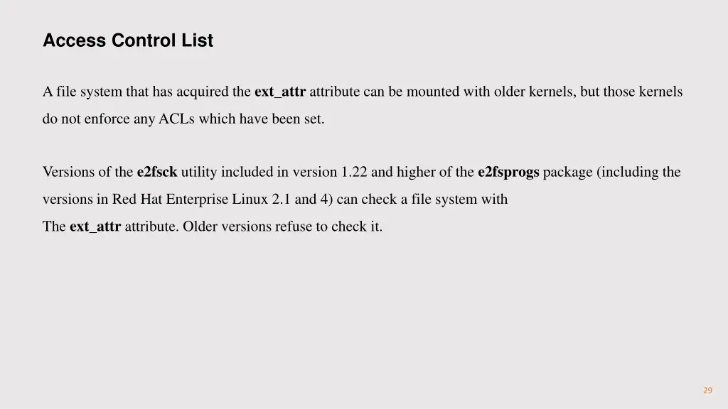 access control list 20