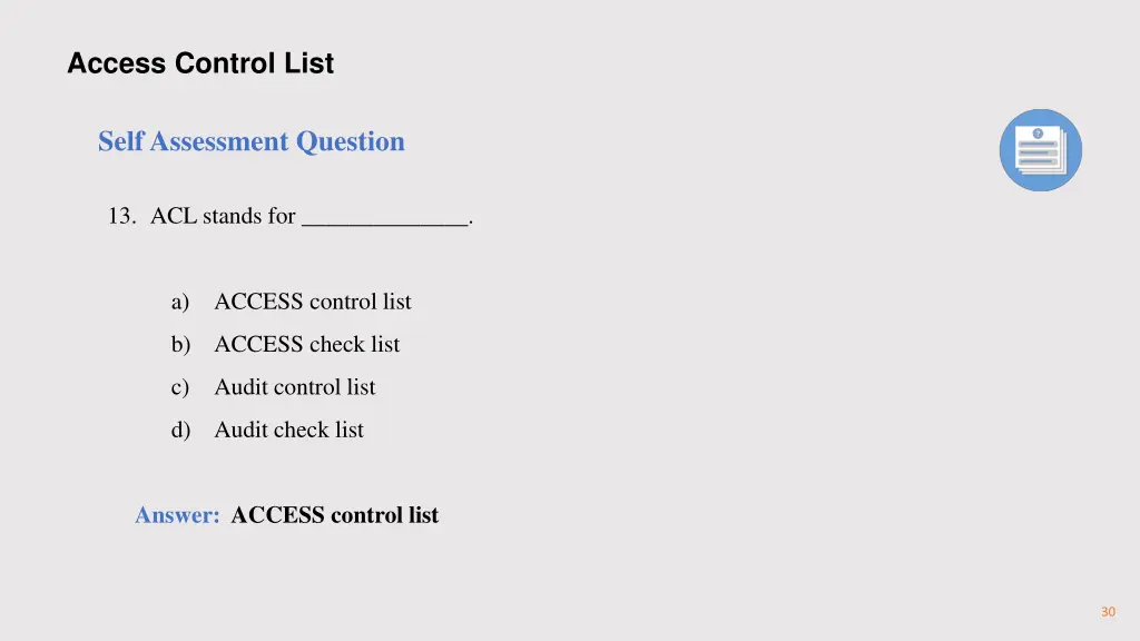 access control list 21