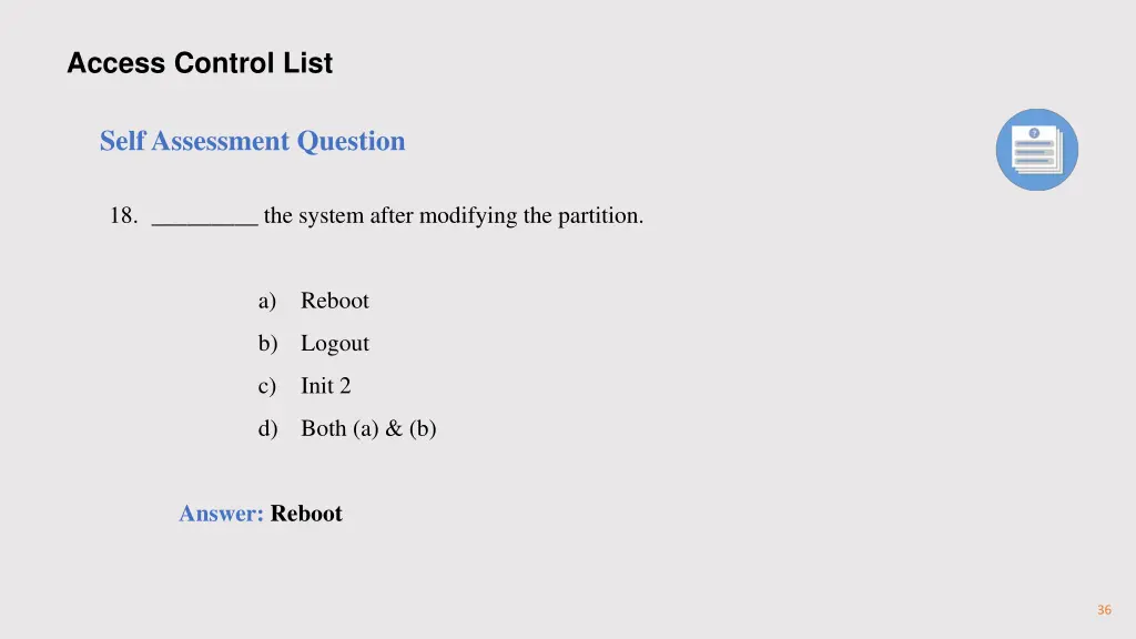 access control list 27