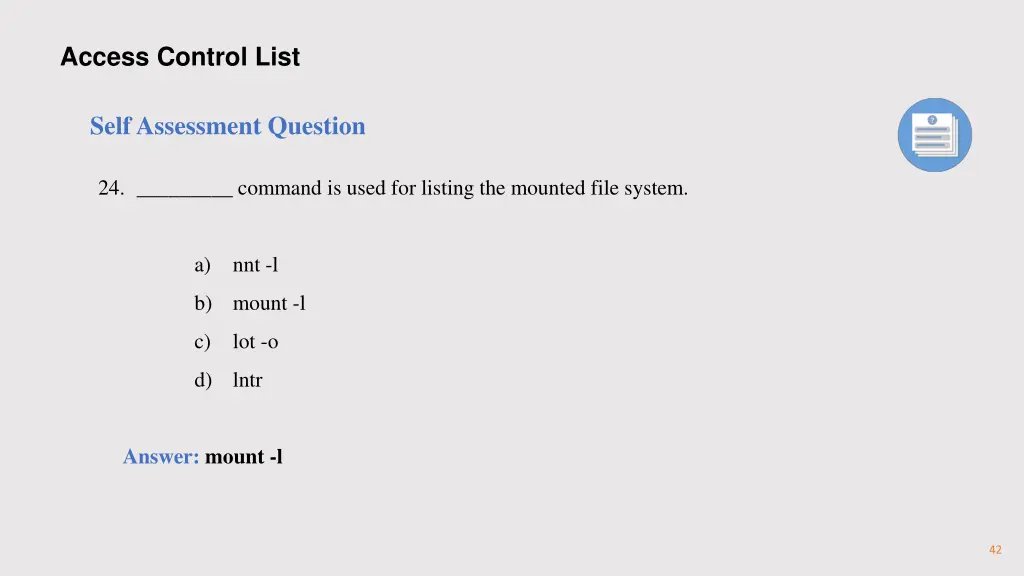 access control list 33