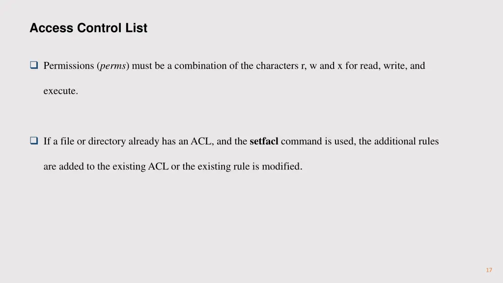 access control list 8